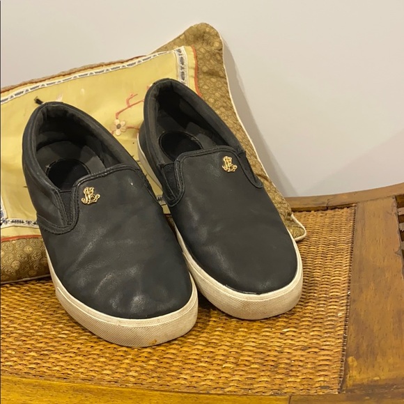 RALPH LAUREN LEATHER SLIDES - Picture 1 of 3